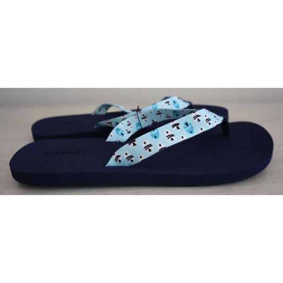 Vera Bradley 29359-15419L Sz L 9-10 Antilles Treasure Webbing Strap Flip Flops - Picture 2 of 8